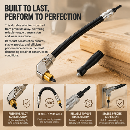 90-Degree Right Angle Drill Extension Adapter