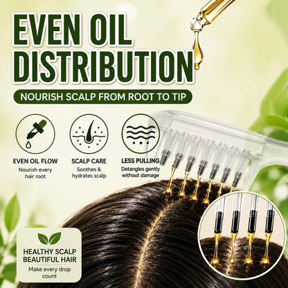 Wide Tooth Comb with Oil Applicator Hair Care,Scalp Applicator Tool