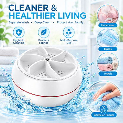 Mini portable USB Washing Machine , Sink Washing Machine Ultrasonic Turbo Washer for Clothes and Dishes