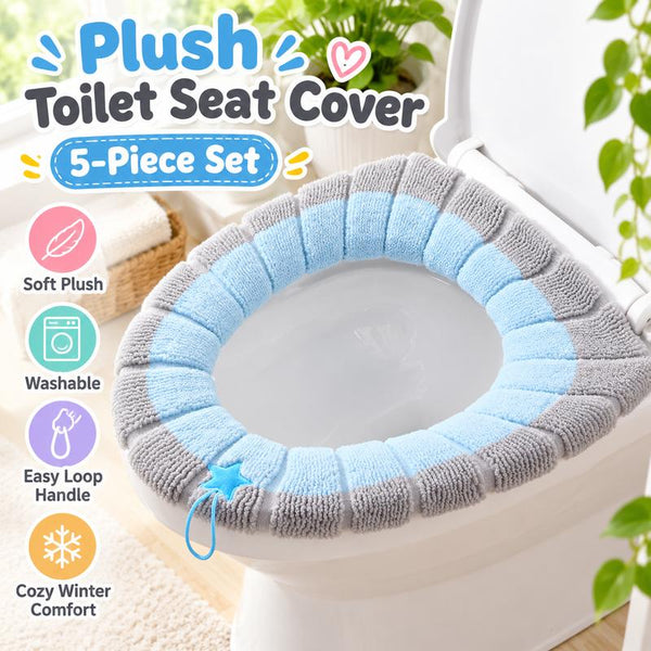 Plush Toilet Seat Covers, Soft Thick Chenille Toilet Seat Cushion