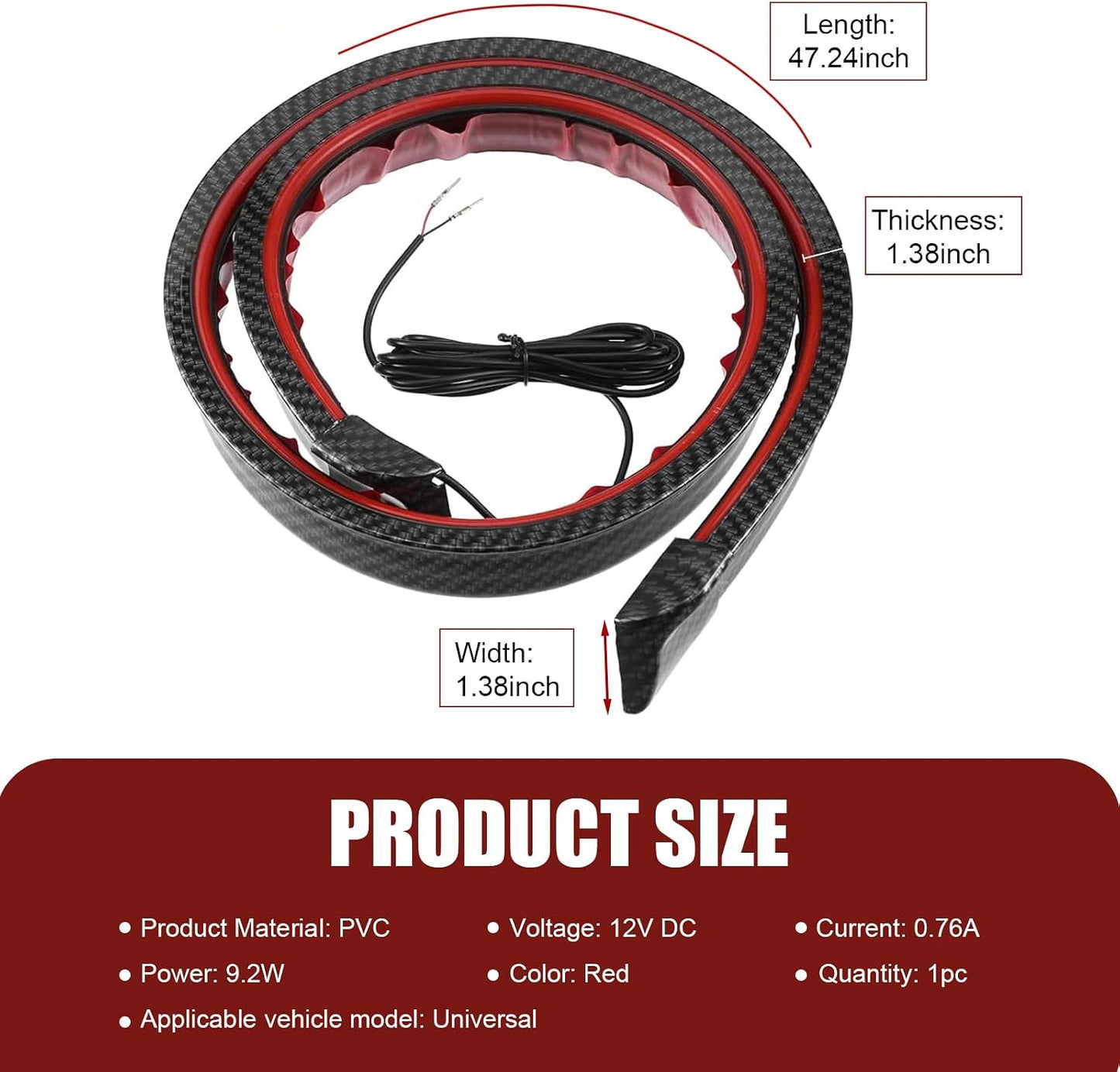Carbon Fiber-Style Flowing LED Tail Light Strip