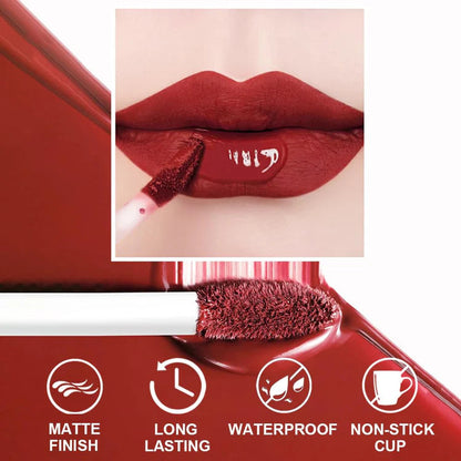 12 Colors Matte Velvet Lip Gloss Set, Waterproof Long Wearing Liquid Lipstick Lip Stain Set