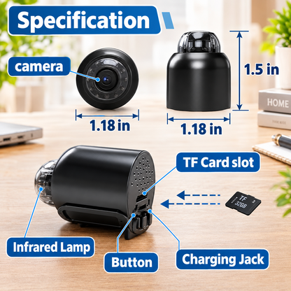 X5 Wireless Home Security Camera -720P HD Wi-Fi Dual-Use Monitor