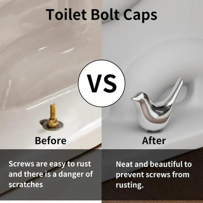 2PCS Bird Shape Toilet Bolt Cover Set