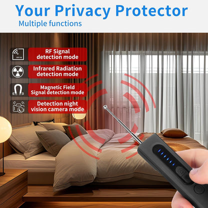 Upgraded Hidden Camera & Bug Detector,6-Level Sensitivity GPS Signal Scanner