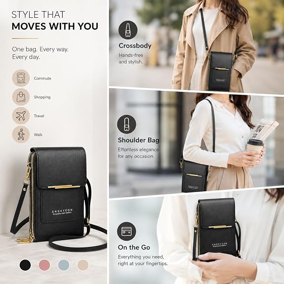 Small Crossbody CellPhone Bag for Women,Mini Shoulder Purse with Credit Card Slots