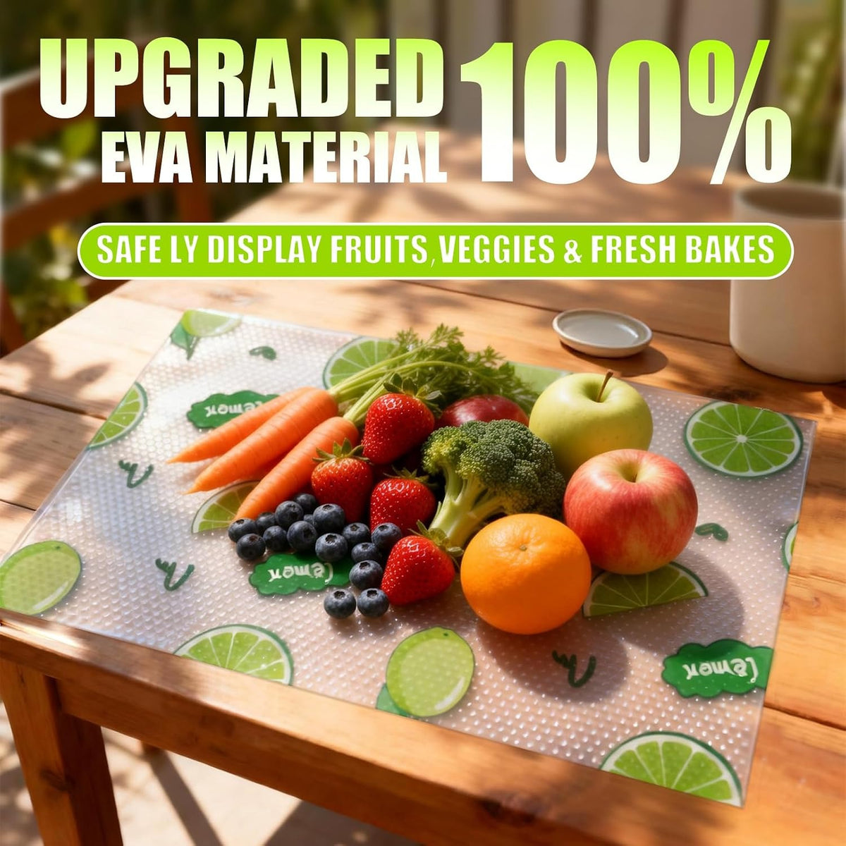 4Pcs EVA Fridge Liners Refrigerator Shelf Mats-Moisture-resistant,Non-slip, Washable, and Reusable