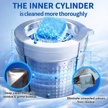 12 Pack Washing Machine Cleaner Tablets , Deep Cleaning HE Front Loader & Top Load Washer