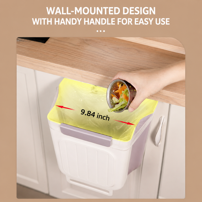 Foldable Hanging Trash Can, 6/11 L Kitchen Compost Bin for Under Sink