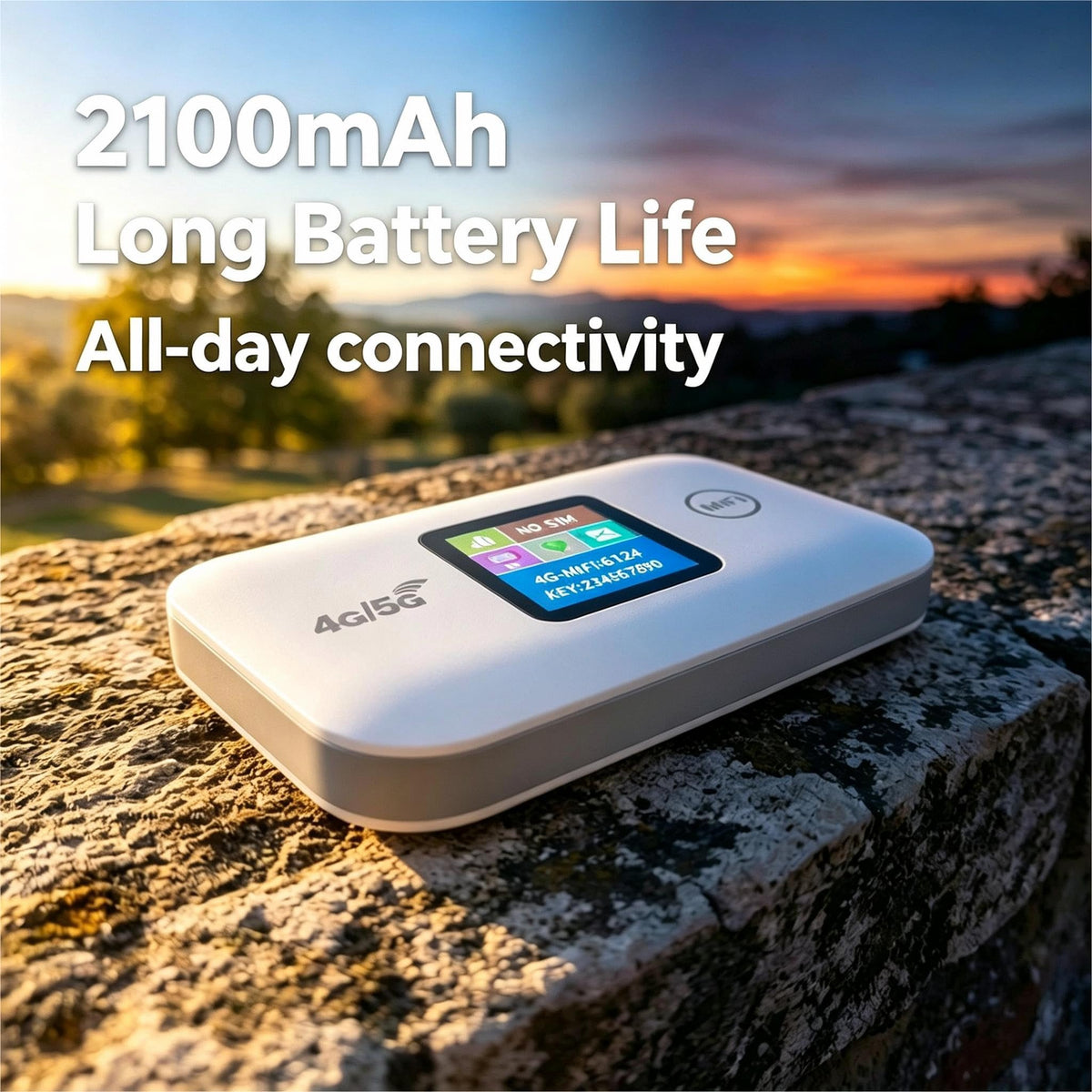Portable 300Mbps High Speed 4G Mobile WiFi Hotspot , Unlocked Supports Up to 12 Devices