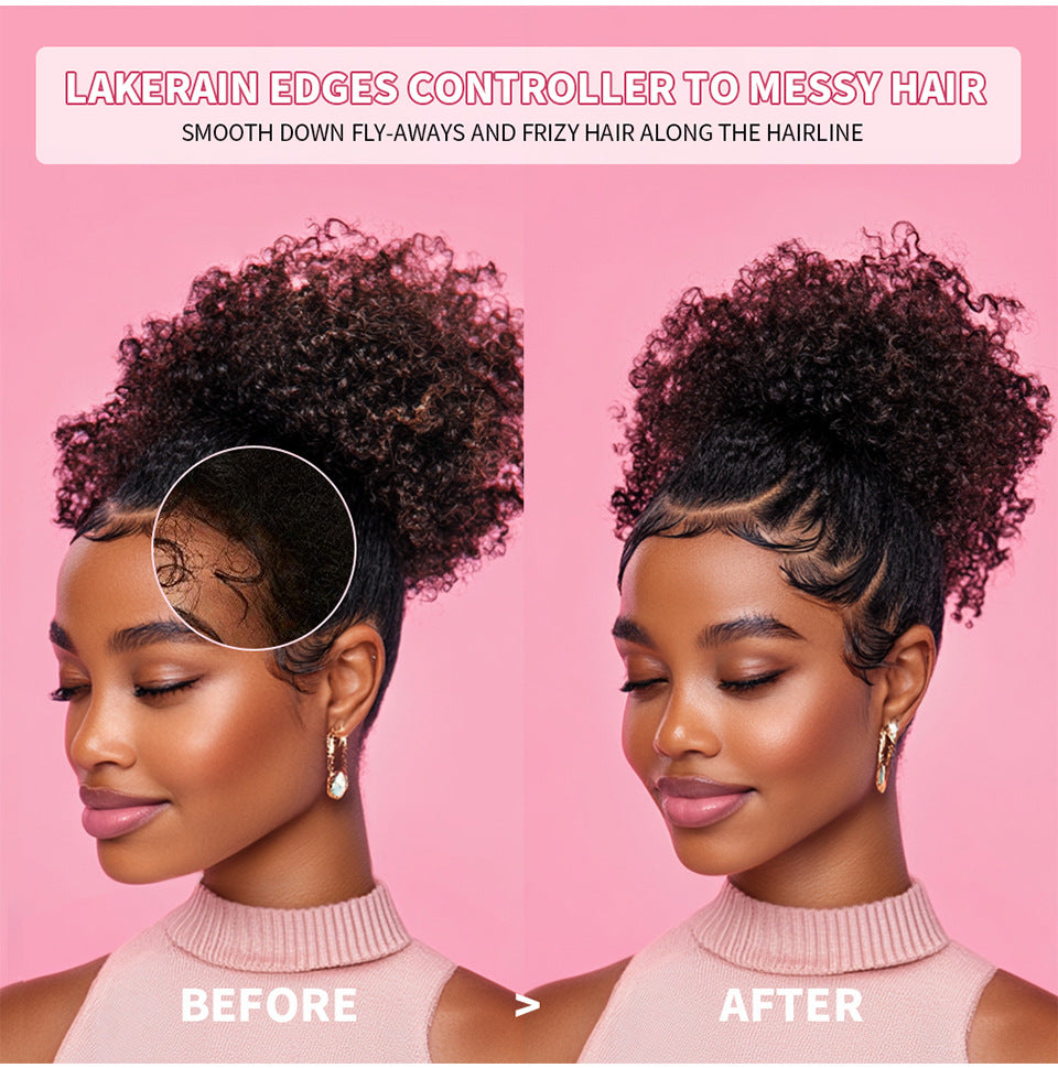 Edge Control Wax Strong Hold Non-greasy, Edge Wax Styling Gel for Black Women Hair No Flaking,