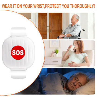 SOS Emergency Call Bracelet Life Alert for Seniors, No Monthly Fee,WiFi Caregiver Call Button