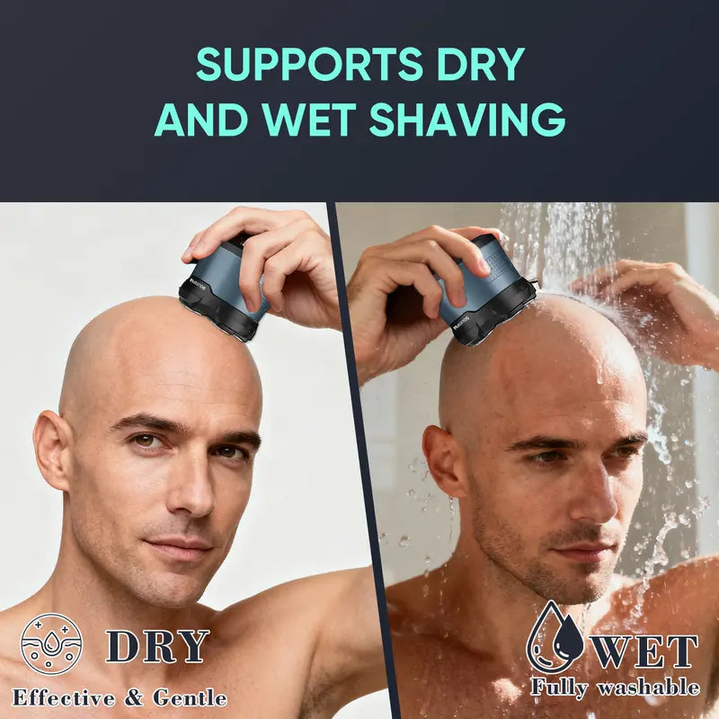 Bald Head Shaver LED Display Waterproof Rechargeable Long Battery