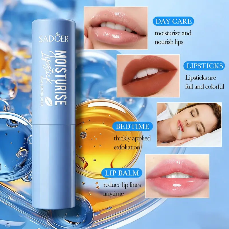 2PCS Hydrating Hyaluronic Acid Lip Balm for Dry Chapped Lips