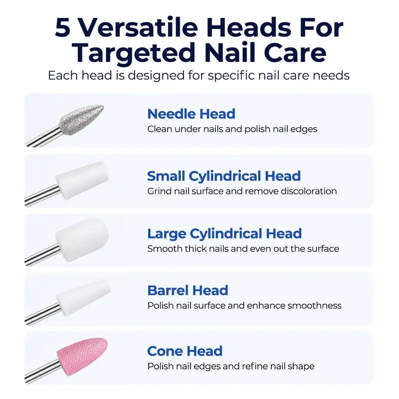 Electric Nail Drill for Thick Nails, Cordless Efiles forfungal Nails Lightweight