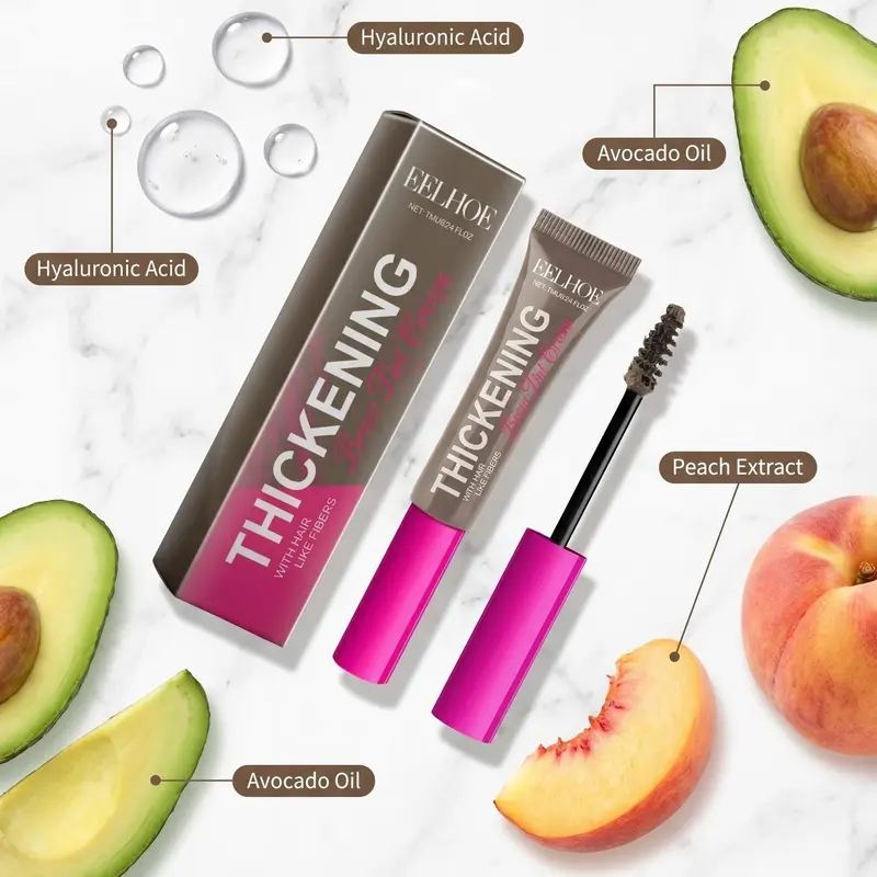 Tinted Thickening Brow Mascara,Natural-looking, Pigmented, Water-resistant, and Smudge-proof.