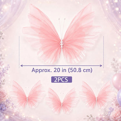 2PCS Large Gradient Butterfly Decorations
