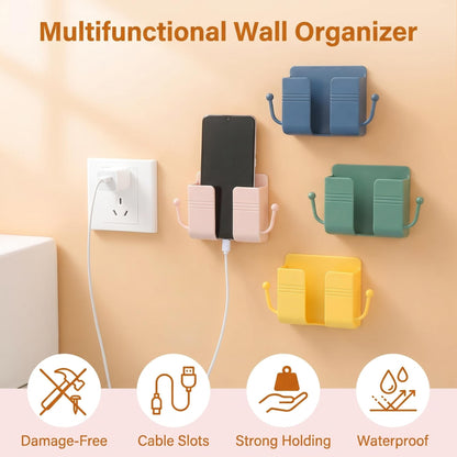 Adhesive Wall Mount Phone Holder, Multipurpose Socket