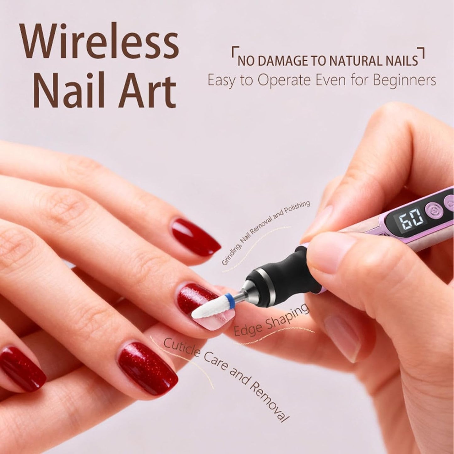 Professional Cordless Nail Drill Set with Nail Lamp