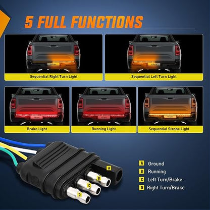 60 Inch Arrow 528 smd LED Truck Tailgate Light Bar Strip