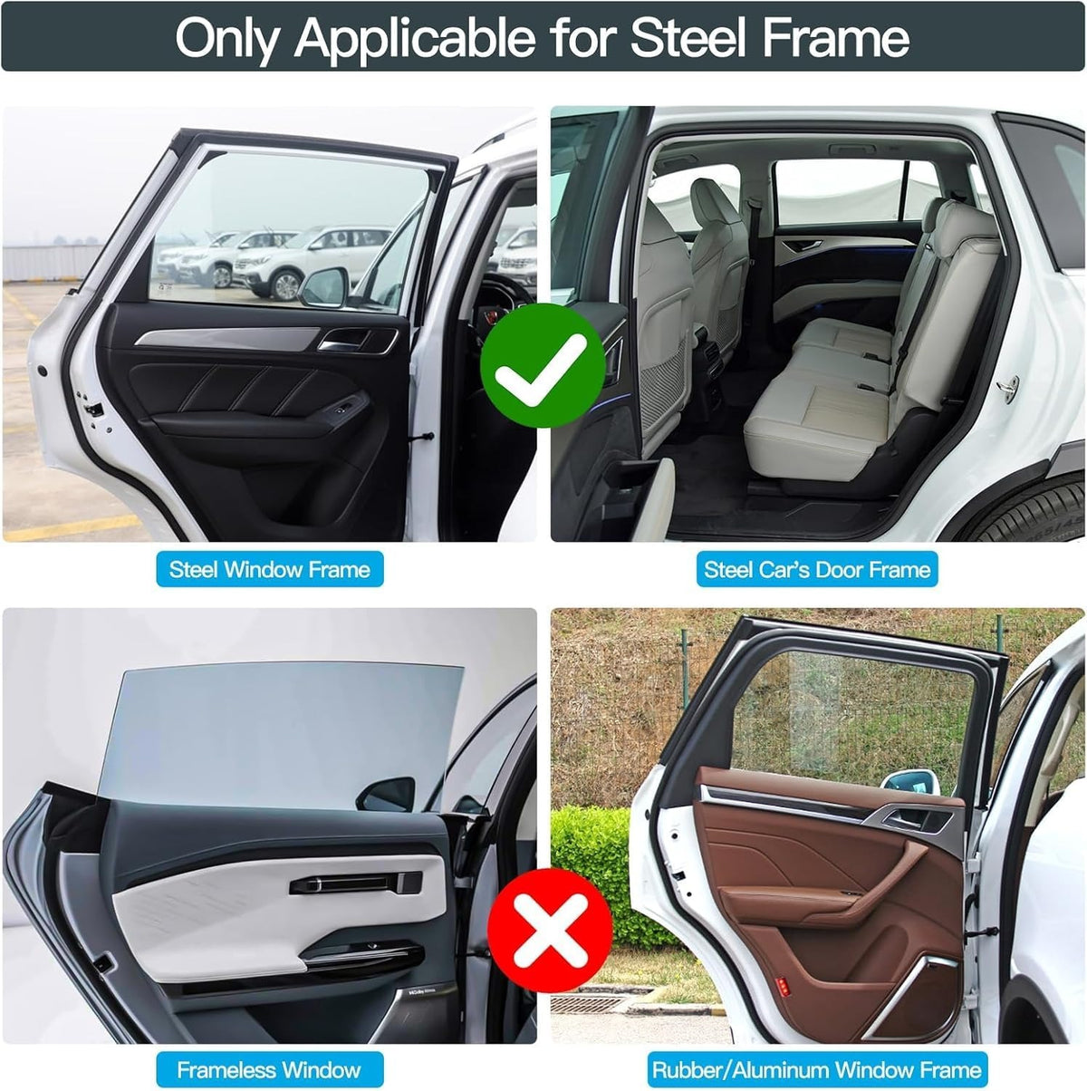 Car Sunshade and Privacy Curtain, Full Blackout Car Window Shades