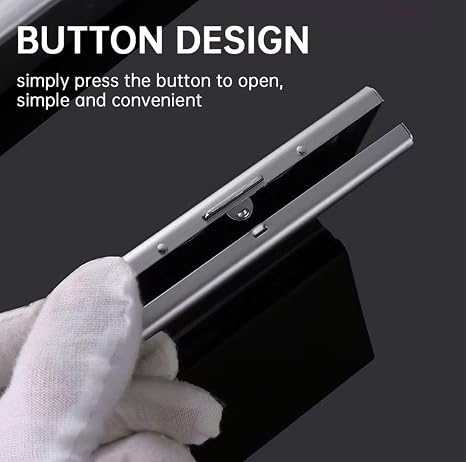RFID Blocking Metal Card Wallet, Slim Stainless Steel Design with 6 Card Slots
