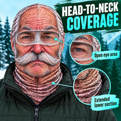 Funny Disguise Mask of an Old Person for Winter