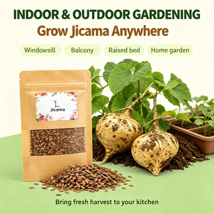 100Pcs Jicama Seed for Planting Drought Resistant Mexican Turnips