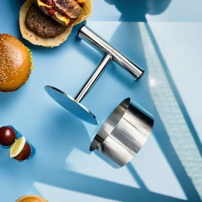 Manual Stainless Steel Burger Patty and Dough Press