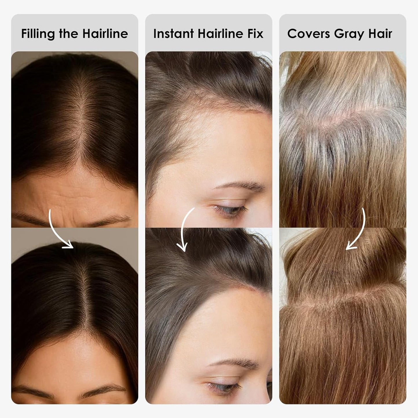2Pack Natural Hair Shadow & Root Touch Up, Long-Lasting Hair Rich Shading Powder