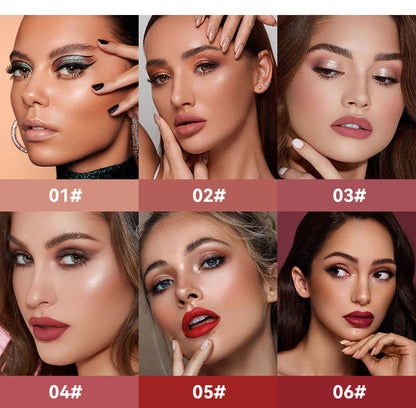 3 Colors Matte Liquid Lipstick Set, Velvet Smooth Nude Lip Gloss,Waterproof Moisturizing Long Lasting