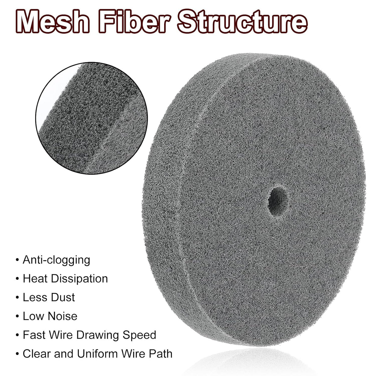 5Pcs Nylon Fiber Polishing Wheel