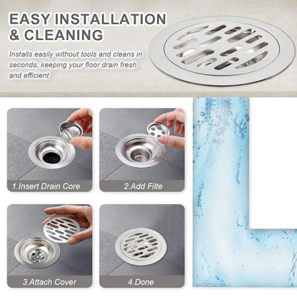 Odor Proof Multi- Purpose Shower Drain, Grate Cover, for Kitchen Balcony Bathroom and Washroom