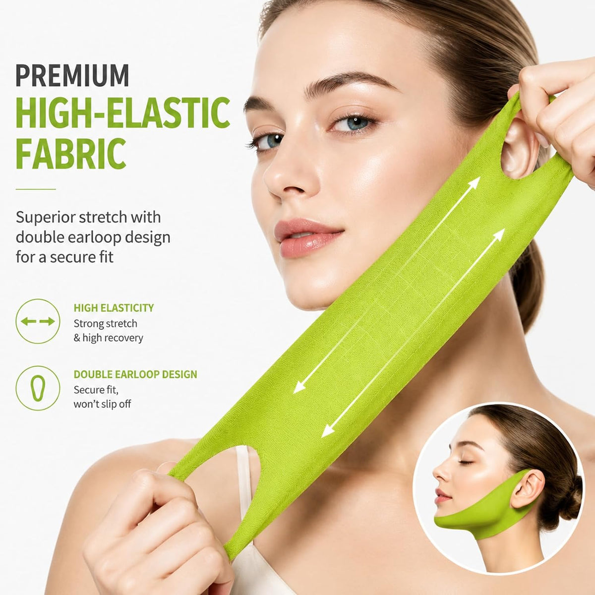 8Pcs V Line Lifting Mask Cactox Collagen Double Chin & Jawline Lifting Band