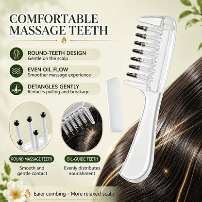 Wide Tooth Comb with Oil Applicator Hair Care,Scalp Applicator Tool