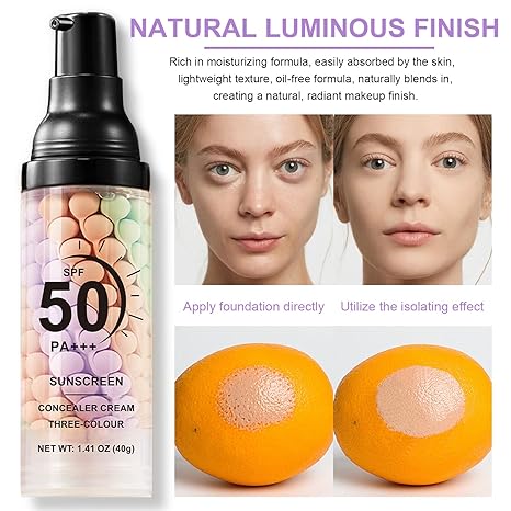 3-in-1 Color Correcting Facial Serum Moisturizing Primer SPF 50 PA+++