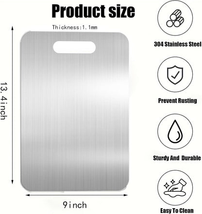 316 Stainless Steel Double-Sided Cutting Board
