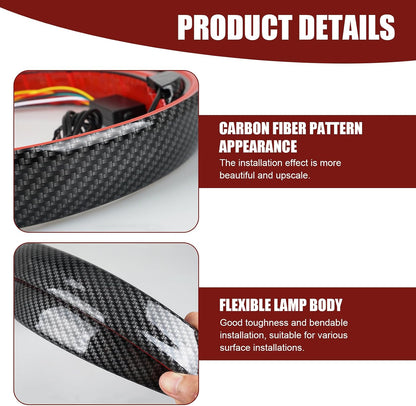 Carbon Fiber-Style Flowing LED Tail Light Strip