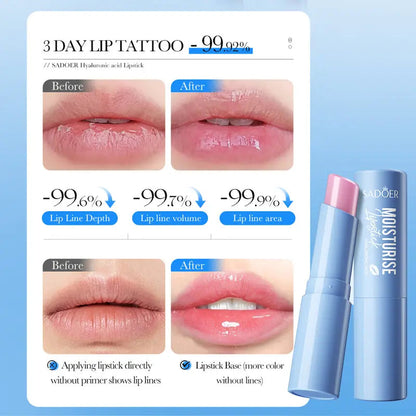 2PCS Hydrating Hyaluronic Acid Lip Balm for Dry Chapped Lips