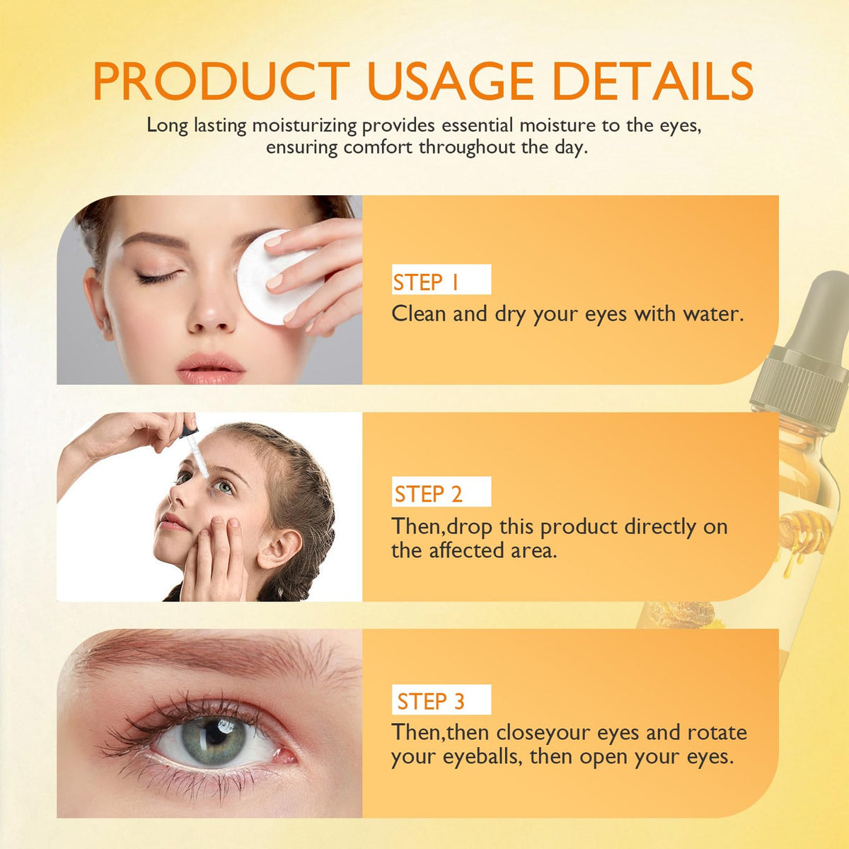 Honey Hydrating Under-Eye Essence for Moisturizing, Gentle Daily Eye Skin Care Serum