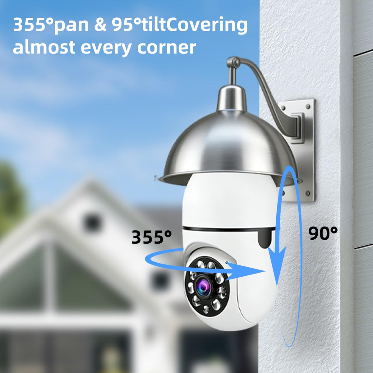 2.4GHz & 5GHz WiFi Light Bulb 1080p Security Camera Wireless Light Socket Smart Cameras