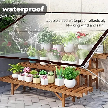 Heavy-Duty Transparent Waterproof and Dustproof Tarpaulin, All-Around Protection for Your Space