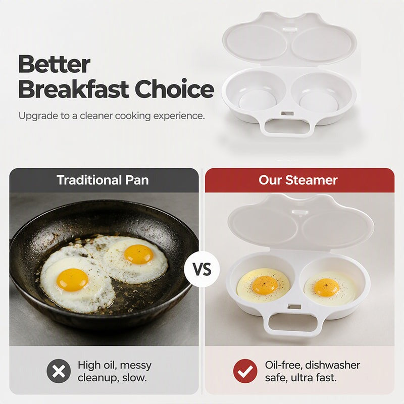 2Pcs Microwave Egg Cooker