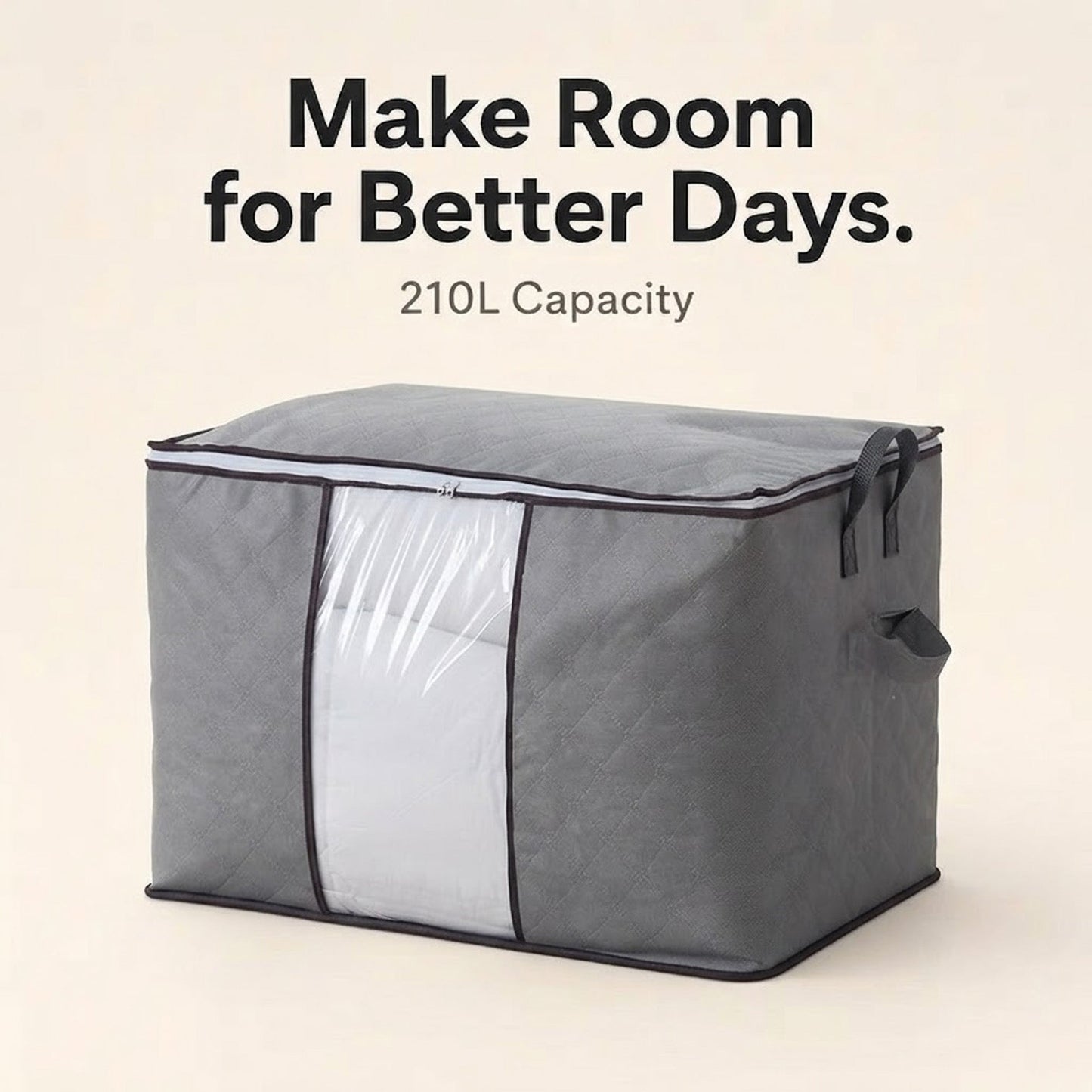 Zippered Storage Bag for Closet King Comforter,pillow, quilt, bedding,Clothes