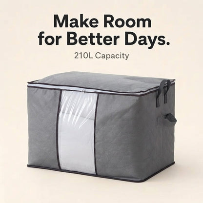 Zippered Storage Bag for Closet King Comforter,pillow, quilt, bedding,Clothes