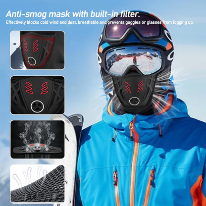 Balaclava Ski Face Mask Winter Windproof Warm Mask, Breathable Full Face Cover with Mesh Vent