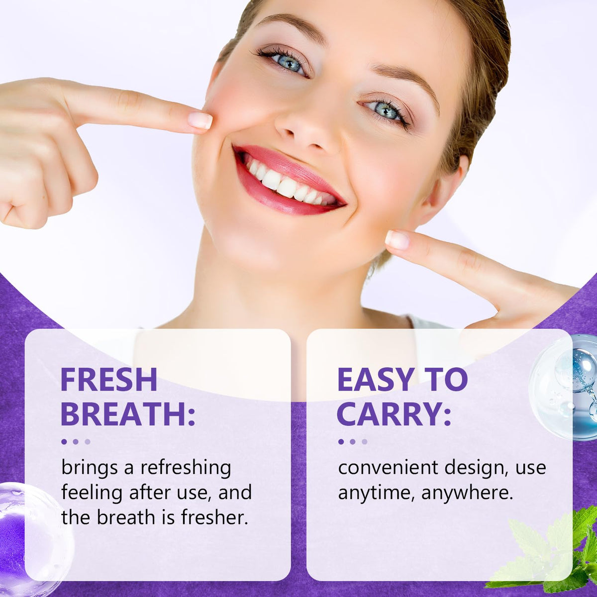Probiotic Oral Spray for Long-Lasting Freshness, Alcohol-Free Travel-Sized Breath Spray