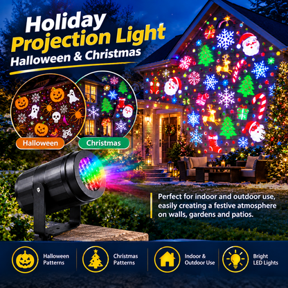 16-Pattern Adjustable-angle Holiday-themed Projector