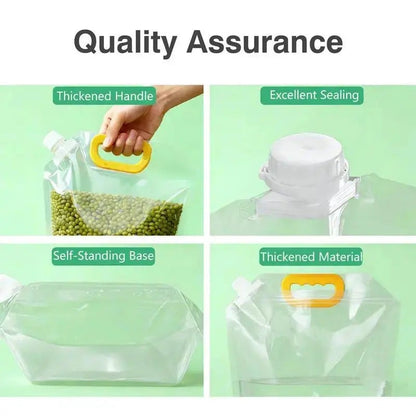 5 Pack Reusable Food Storage Bags, Leakproof& Moisture-Resistant Pouches