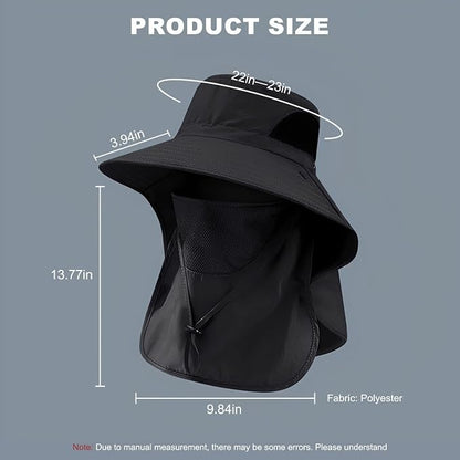 Sun Hats with Neck Flap for Men Women UV Protection Fishing UPF 50+Breathable Wide Brim Bucket
